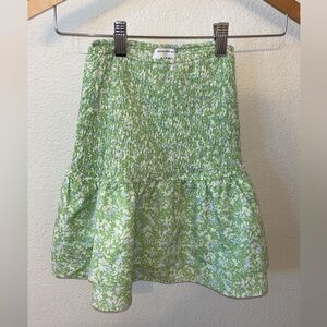 SABO  Light Green Floral Mini Skirt
